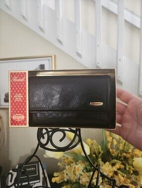 Fossil leather wallet & box